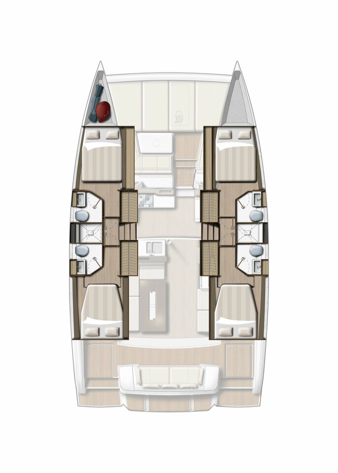 Mirjana cabin and deck layout plan